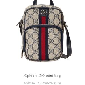 Gucci Ophidia GG Belt Bag - Beige and Navy